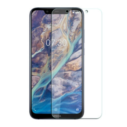 Nokia 8.1, Kijelzővédő fólia, ütésálló fólia (az íves részre NEM hajlik rá!), Tempered Glass (edzett üveg), Clear