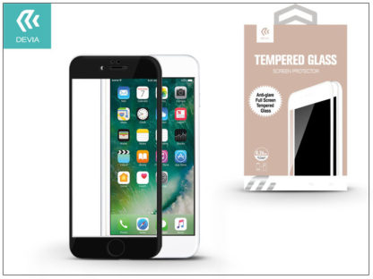 Apple iPhone 7/8 Plus üveg képernyő+ Crystal hátlapvédő fólia - Devia Full Screen Tempered Glass 0.26 mm - Anti-Glare - 1+1 db/csomag- black