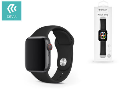 Apple Watch lyukacsos sport szíj - Devia Deluxe Series Sport Band - 42/44 mm - black