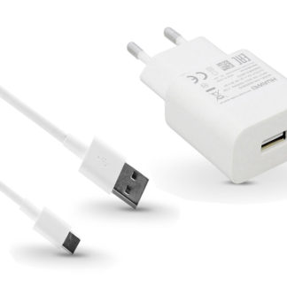 Huawei gyári USB hálózati töltő adapter + Type-C adatkábel - 5V/2A-9V/2A - Quick Charge AP3HW-059200EHQ + AP51/HL1121 white