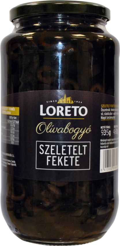 Loreto fekete szeletelt olívabogyó nagy