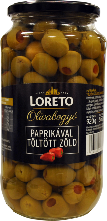 Loreto paprikával töltött olívabogyó nagy