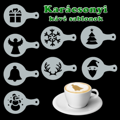 Karácsonyi barista kávé sablonok