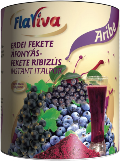 FlaViva Aribe - erdei fekete áfonyás-fekete ribizlis instant italpor (250g)