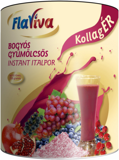 FlaViva KollagÉr - bogyós gyümölcsös instant italpor hidrolizált kollagénnel (250 g)