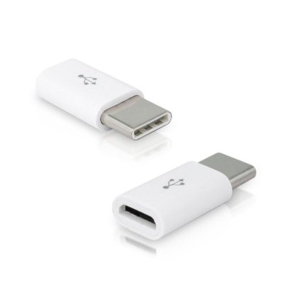 Adapter - Micro USB to USB Type C fehér