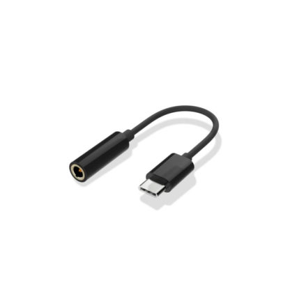 Fejhallgató Adapter - USB Type C to Jack 3,5mm fekete