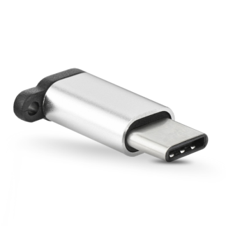 Micro USB - USB Type-C adapter - ezüst