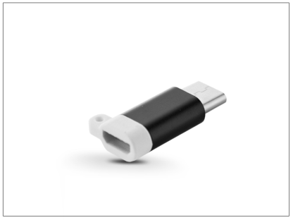 Micro USB - USB Type-C adapter - Type-C 3.0 - fekete/fehér