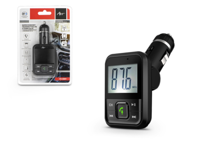 FM-08BT FM-transmitter - Bluetooth + USB + memóriakártya olvasó - fekete