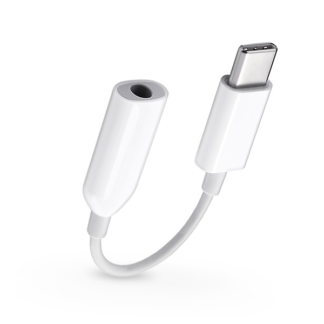 Xiaomi gyári Type-C adapter 3,5 mm jack füllhallgatóhoz - fehér - (ECO csomagolás)