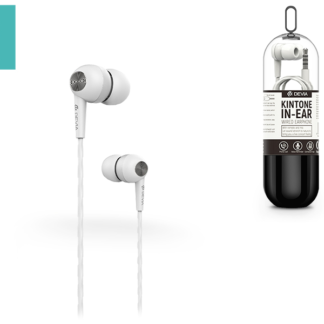 Devia univerzális sztereó felvevős fülhallgató - 3,5 mm jack - Devia Kintone V2 In-Ear Wired Earphones - white