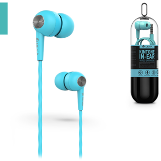 Devia univerzális sztereó felvevős fülhallgató - 3,5 mm jack - Devia Kintone V2 In-Ear Wired Earphones - blue