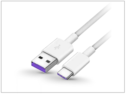 USB - USB Type-C gyári adat- és töltőkábel 100 cm-es vezetékkel - Huawei AP71/AP81 SuperCharge Type-C 3.1 - 5A - white (ECO csomagolás)