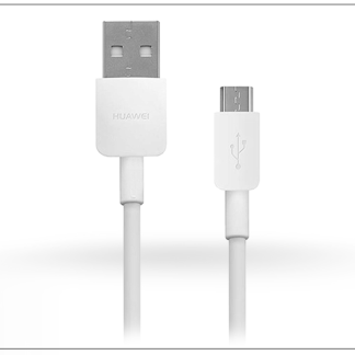 Huawei gyári micro USB töltő- és adatkábel 100 cm-es vezetékkel - fehér (ECO csomagolás)