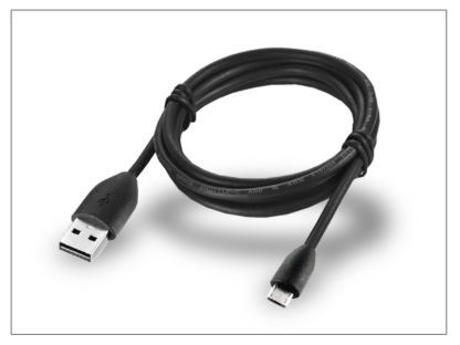 USB - micro USB adat- és töltőkábel 100 cm-es vezetékkel - fekete (ECO csomagolásban)