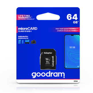 64 GB microSDXC™ UHS-1 Class 10 memóriakártya 100/10 + SD adapter