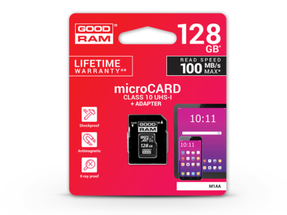 128 GB microSDXC™ UHS-I U1 Class 10 memóriakártya 100/10 + SD adapter