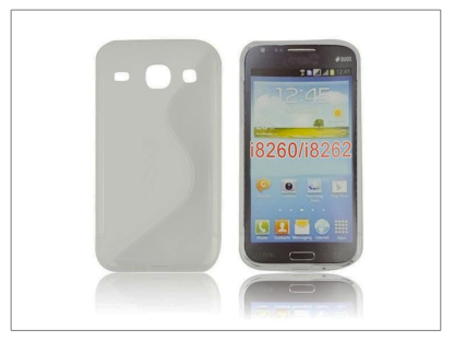 Samsung i8260 Galaxy Core szilikon hátlap - S-Line - transparent