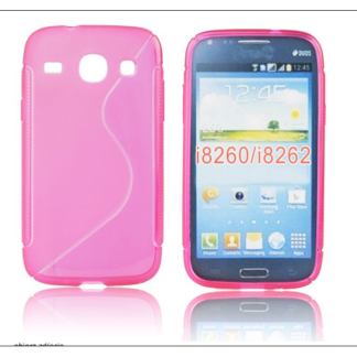 Samsung i8260 Galaxy Core szilikon hátlap - S-Line - pink