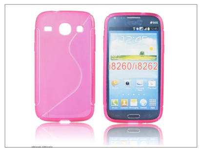 Samsung i8260 Galaxy Core szilikon hátlap - S-Line - pink