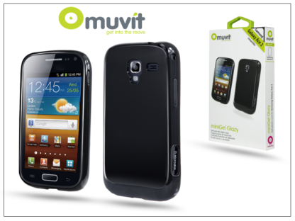 Samsung i8160 Galaxy Ace 2 hátlap - Muvit miniGel Glazy - black