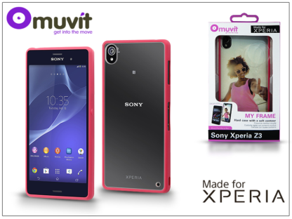 Sony Xperia Z3 (D6603) hátlap - Made for Xperia Muvit My Frame - pink/clear