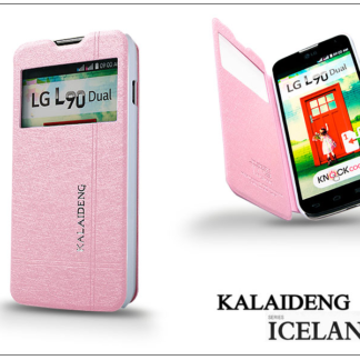 LG L90 D405 flipes tok - Kalaideng Iceland 2 Series View Cover - pink