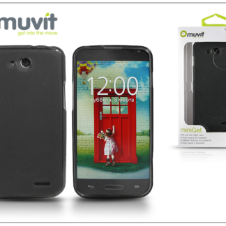 LG L90 D405 hátlap - Muvit miniGel - smoke black