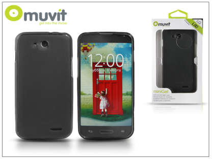 LG L90 D405 hátlap - Muvit miniGel - smoke black