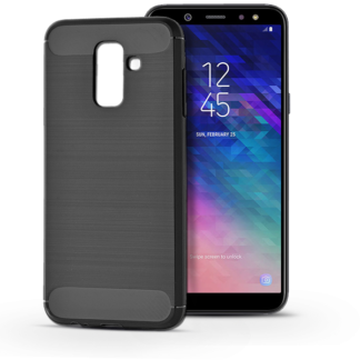 Samsung A605 Galaxy A6 Plus (2018) szilikon hátlap - Carbon - fekete