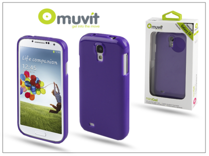 Samsung i9500 Galaxy S4 hátlap - Muvit miniGel - lila