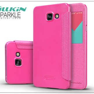 Samsung A710F Galaxy A7 (2016) oldalra nyíló flipes tok - Nillkin Sparkle - pink