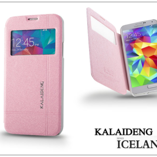 Samsung SM-G900 Galaxy S5 flipes tok - Kalaideng Iceland 2 Series View Cover - pink