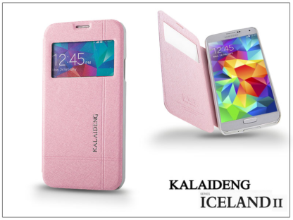 Samsung SM-G900 Galaxy S5 flipes tok - Kalaideng Iceland 2 Series View Cover - pink