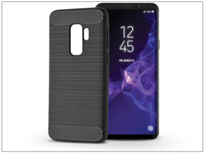 Samsung G965F Galaxy S9 Plus szilikon hátlap - Carbon - fekete