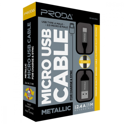 Proda PR-MICROS Micro USB Double sided Silver