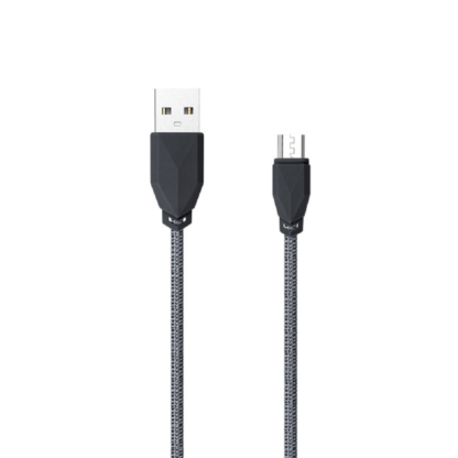 AWEI CL982 - USB-Micro USB kábel erős szövött borítással, vékony műa. fejjel. 1m