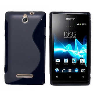 Sony Xperia E (C1504/C1505) fekete szilikon tok