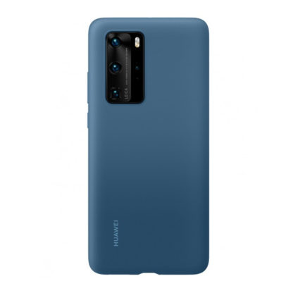 Huawei P40 Pro Gyári szilikon védőtok, Ink blue