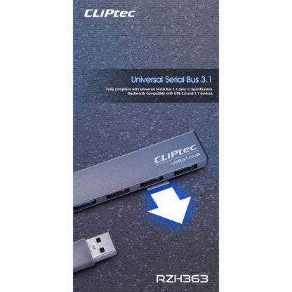 USB HUB elosztó USB 3.1 + 3XUSB 2.0 - THUNDER II, CLiPtec RZH363